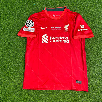 Mohamed Salah #11 Liverpool 2022 Champions League Final Home Retro Football Jersey