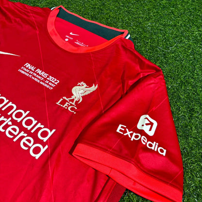 Mohamed Salah #11 Liverpool 2022 Champions League Final Home Retro Football Jersey
