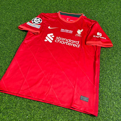 Mohamed Salah #11 Liverpool 2022 Champions League Final Home Retro Football Jersey