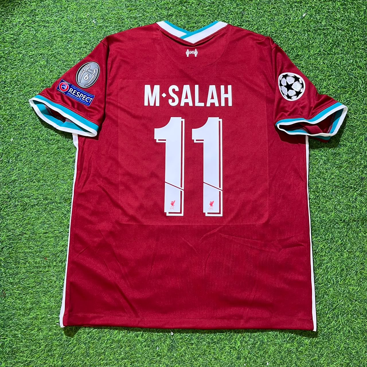 Mohamed Salah 11# Liverpool 2019 2020 Home Retro Football Jersey