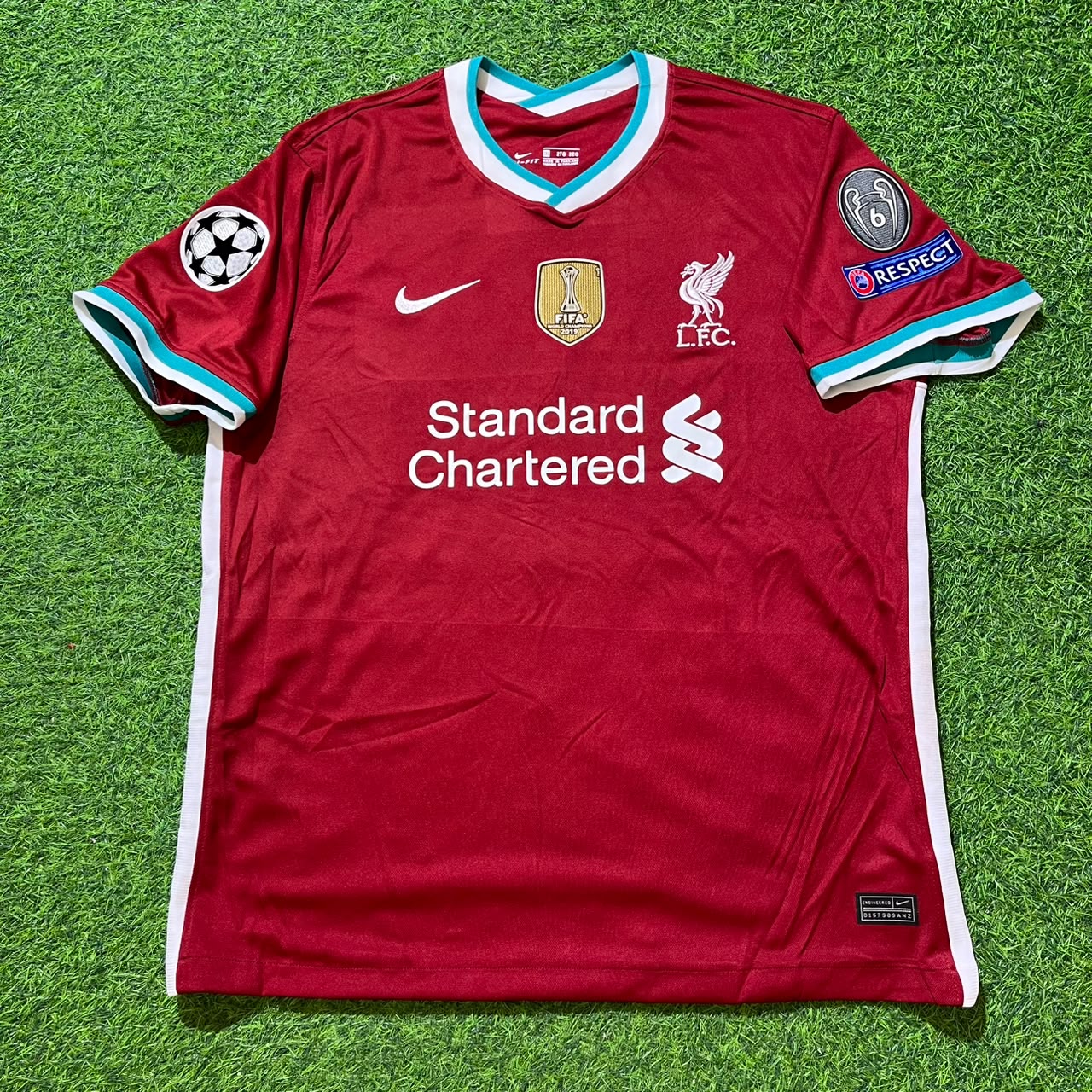 Mohamed Salah 11# Liverpool 2019 2020 Home Retro Football Jersey
