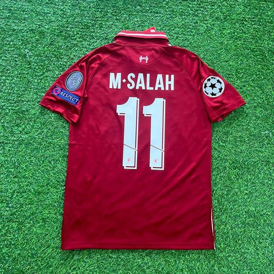 Mohamed Salah Liverpool 2019 Champions League Final Retro Football Jersey Kit