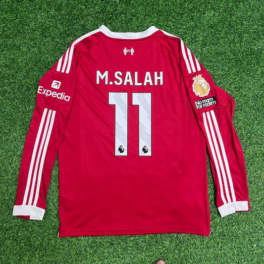 Mohamed Salah Liverpool 2025 New Season Long Sleeve Football Jersey Kit