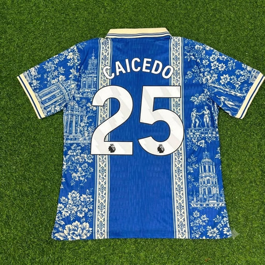 Moisés Caicedo Chelsea 2027 New Season Blue-White Football Jersey Kit