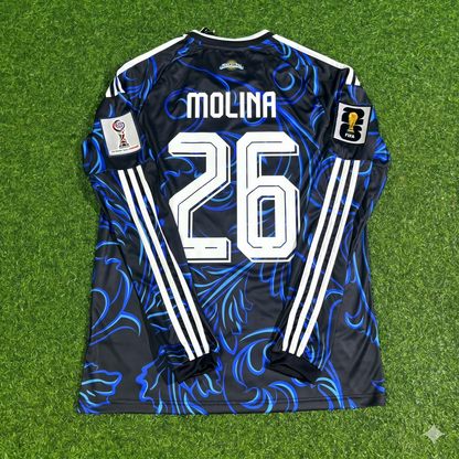 Nahuel Molina Argentina 2026 World Cup Long Sleeve Football Jersey