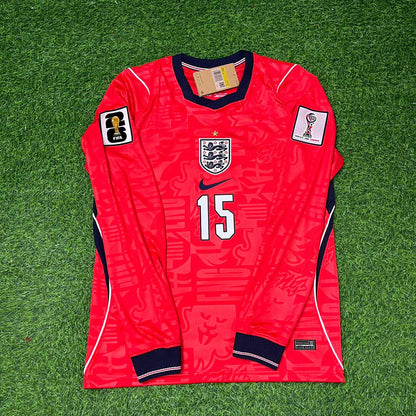 Morgan Rogers England 2026 World Cup Away Red Long Sleeve Football Jersey