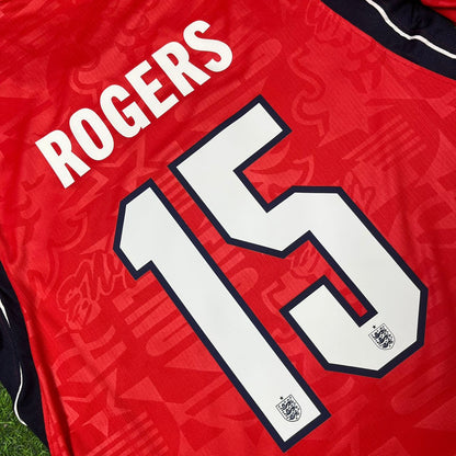 Morgan Rogers England 2026 World Cup Away Red Long Sleeve Football Jersey