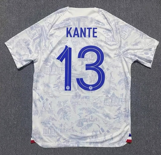 N’golo Kante #13 France 2022 World Cup Away Retro Jersey Maillot Trikot Soccer Shirt