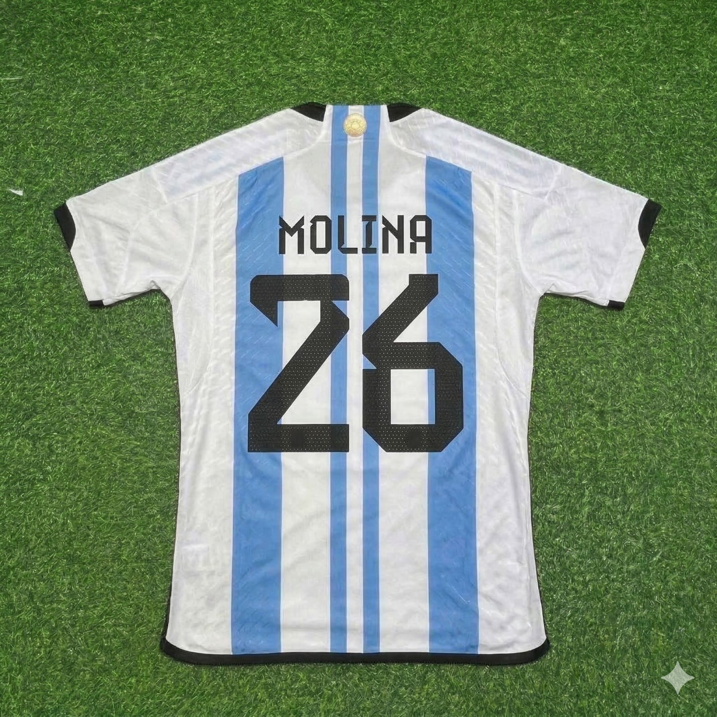 Nahuel Molina 26- Argentina 2022 Qatar World Cup Champion Home Jersey Maillot Trikot Maglia Soccer Shirt