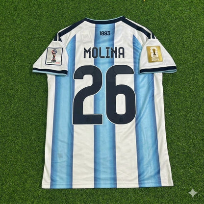 Nahuel Molina Argentina 2026 World Cup Football Jersey Kit