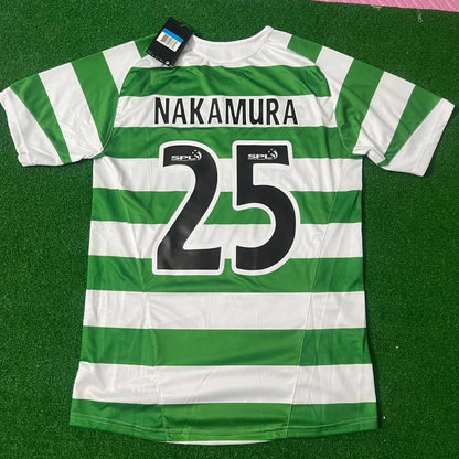 Shunsuke Nakamura Celtic Retro Home Jersey Trikot Maillot Soccer Shirt