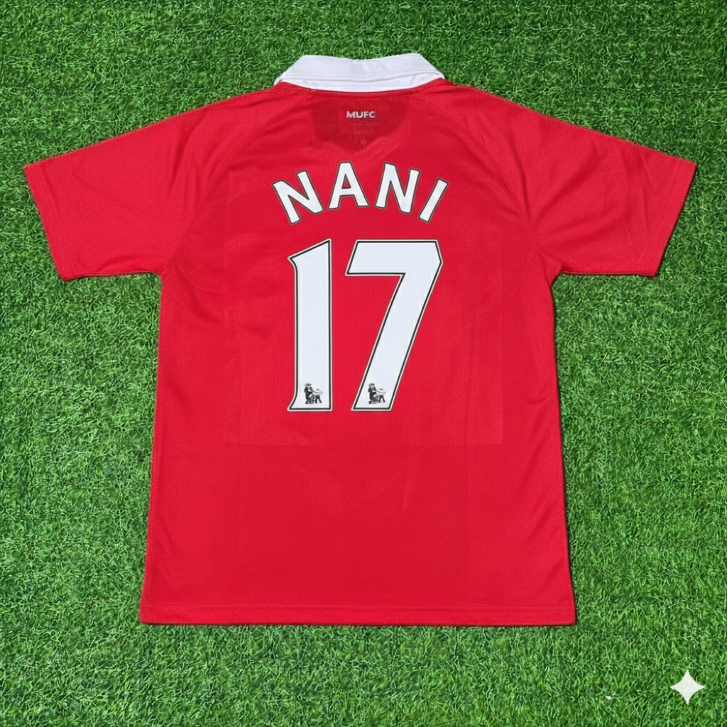 Luis Nani Manchester United 2010/2011 Retro Home Football Jersey