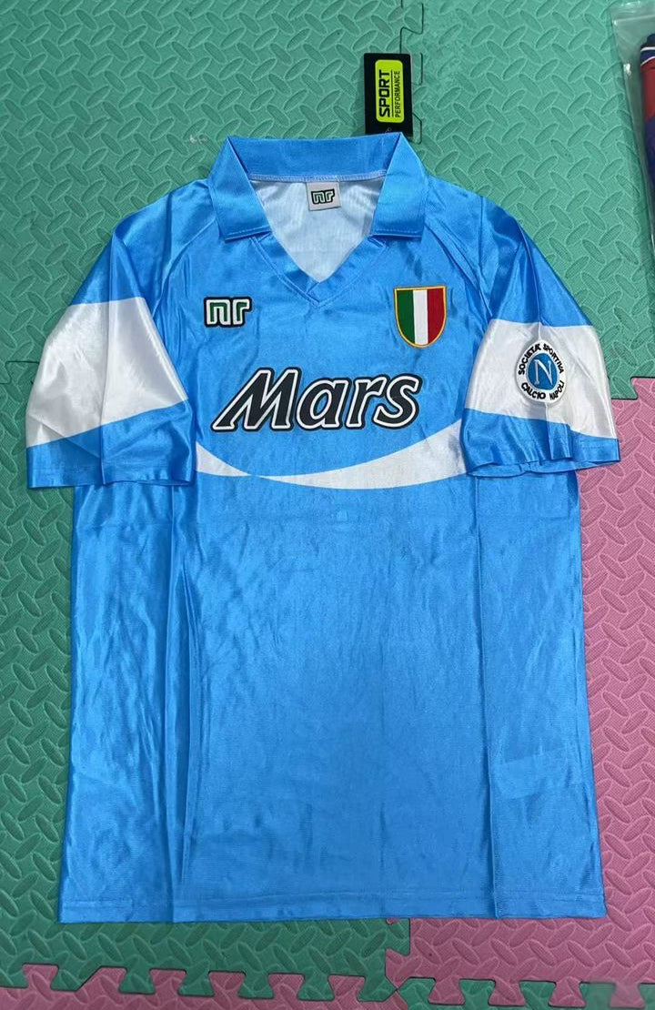 Diego Armando Maradona Napoli 1990 1991 Maillot Domicile Trikot Maillot de Football