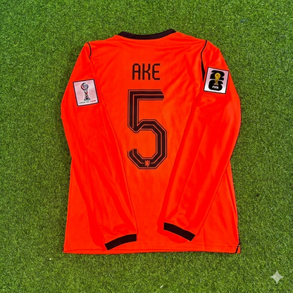 Nathan Aké #5 Netherlands 2026 World Cup Home Long Sleeve Football Jersey