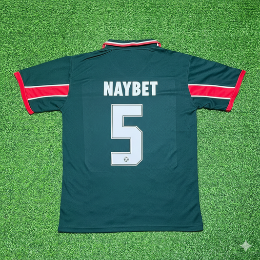 Noureddine Naybet Morocco 1998 Home Season Retro Football Jersey