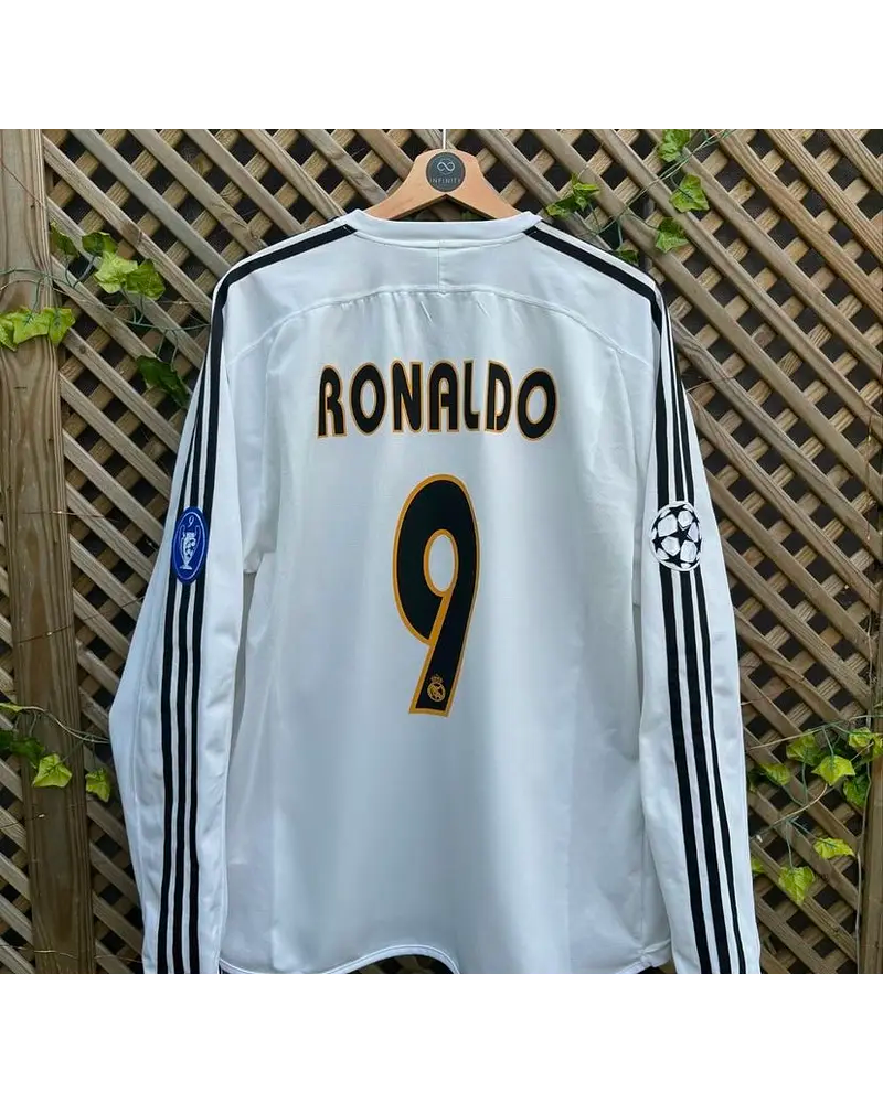 El Fenomeno Ronaldo Nazario Real Madrid 2003 2004 Long Sleeve Jersey Trikot