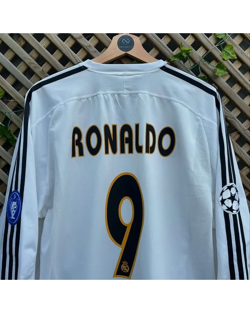 El Fenomeno Ronaldo Nazario Real Madrid 2003 2004 Long Sleeve Jersey Trikot