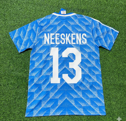 Johan Neeskens Netherlands Blue Retro Football Jersey Kit