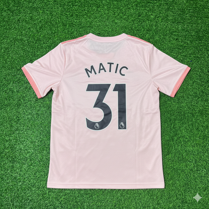 Nemanja Matic Manchester United 2018/19 Pink Retro Football Jersey Kit
