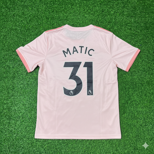 Nemanja Matic Manchester United 2018/19 Pink Retro Football Jersey Kit
