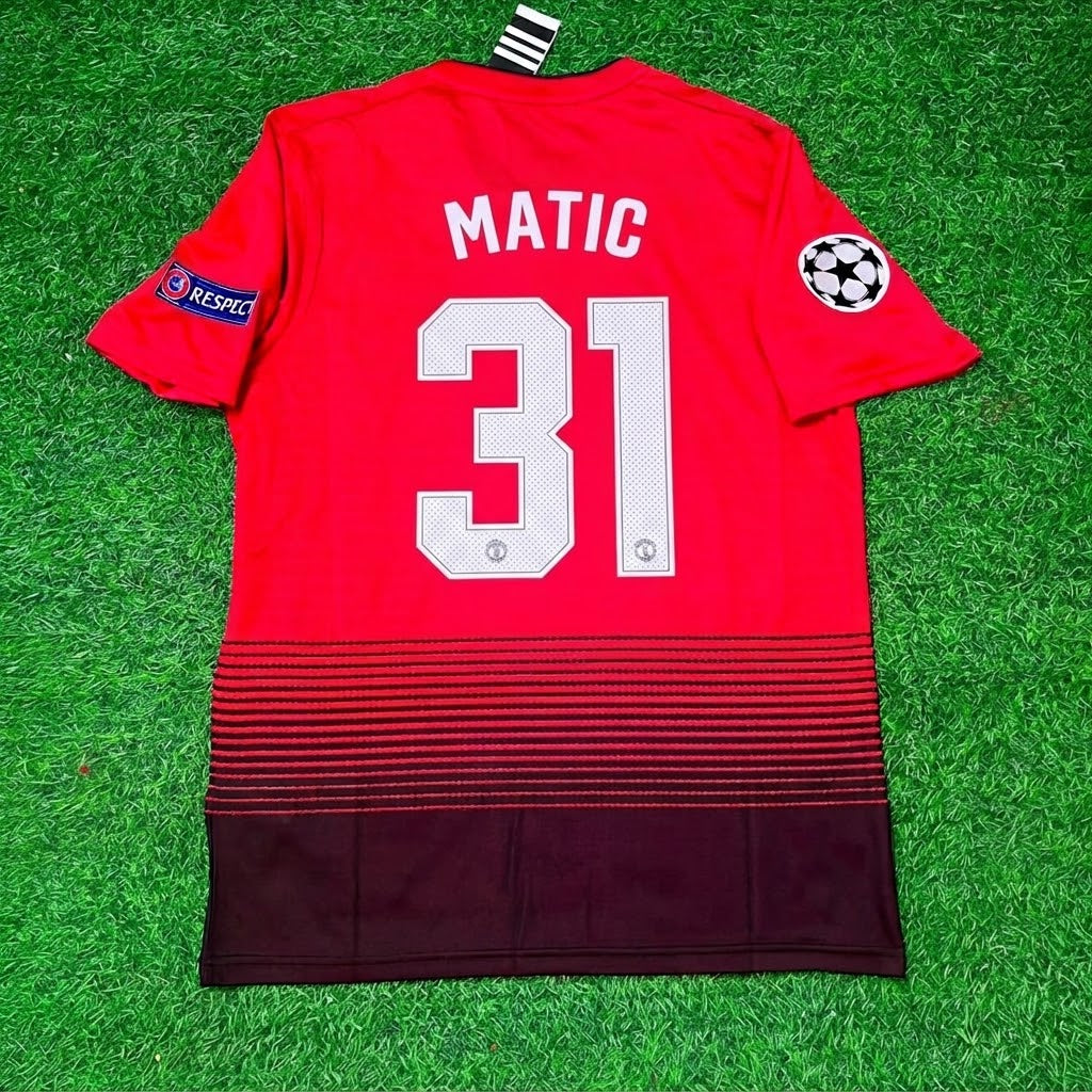 Nemanja Matić #31 Manchester United 2018/2019 Season Home Red Retro Football Jersey