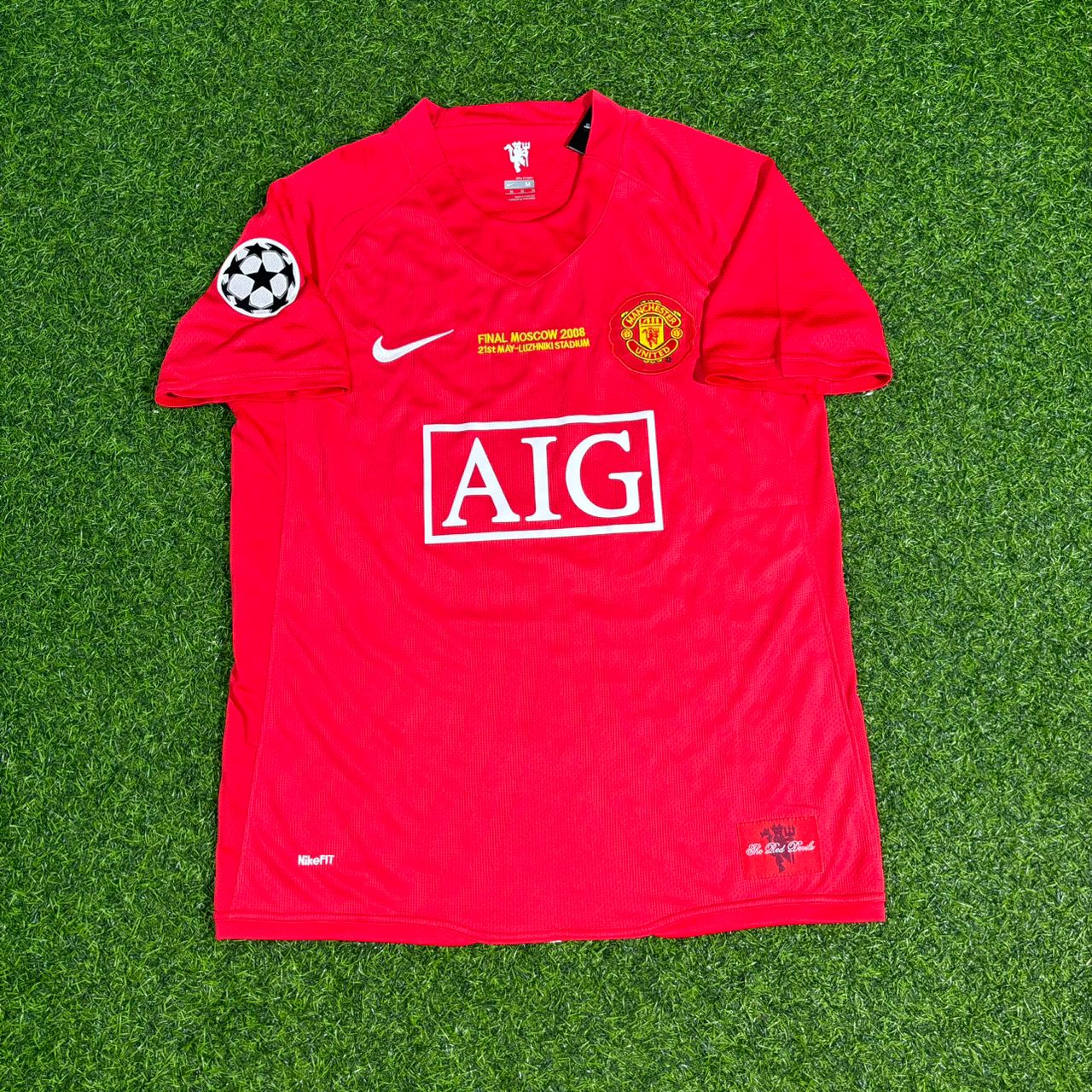 Nemanja Vidic #15 Manchester United 2008 Champions League Final Retro Jersey
