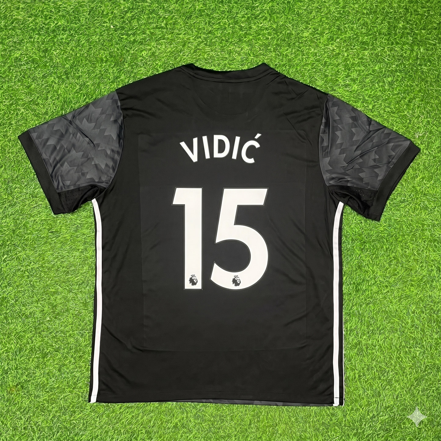 Nemanja Vidic Manchester United Black Retro Football Jersey