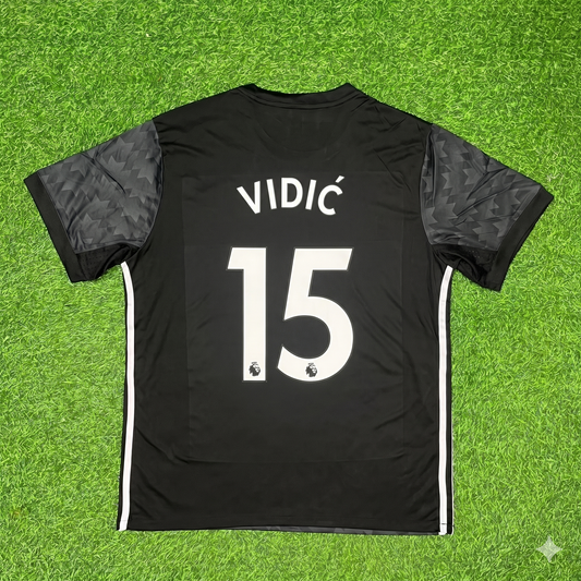 Nemanja Vidic Manchester United Black Retro Football Jersey