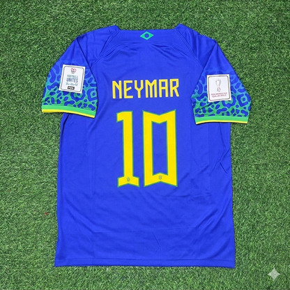 Neymar Jr Brazil 2022 World Cup Retro Football Jersey