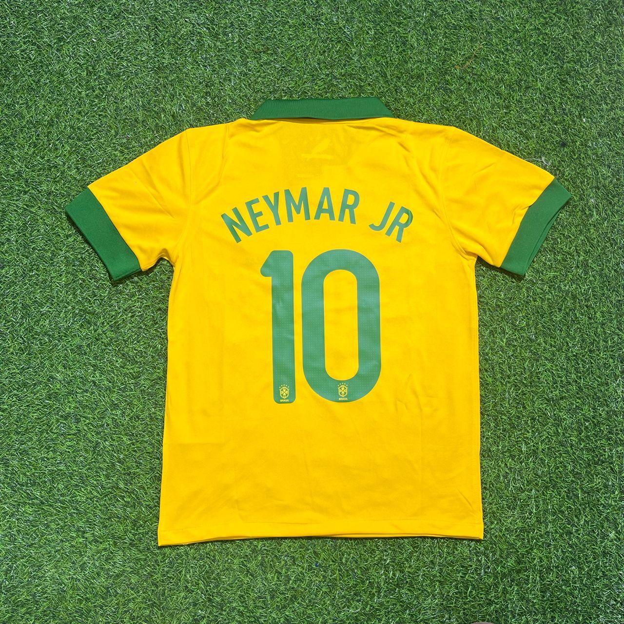 Neymar Jr. 10 Brazil 2014 Retro Football Jersey Kit