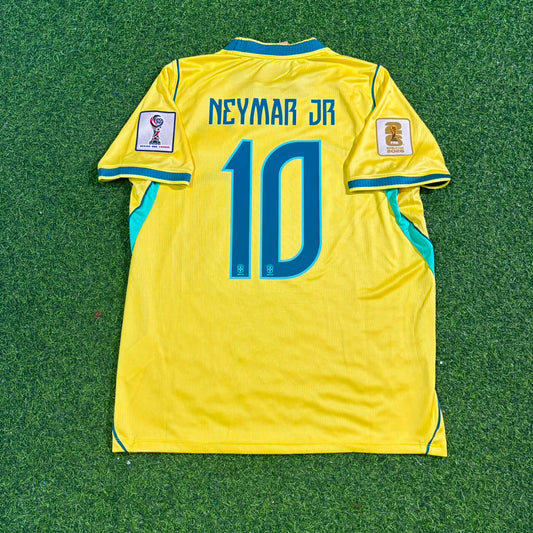 Neymar Jr. #10 Brazil 2026 World Cup Yellow Home Football Jersey