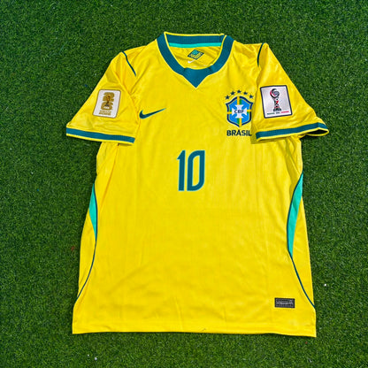 Neymar Jr. #10 Brazil 2026 World Cup Yellow Home Football Jersey