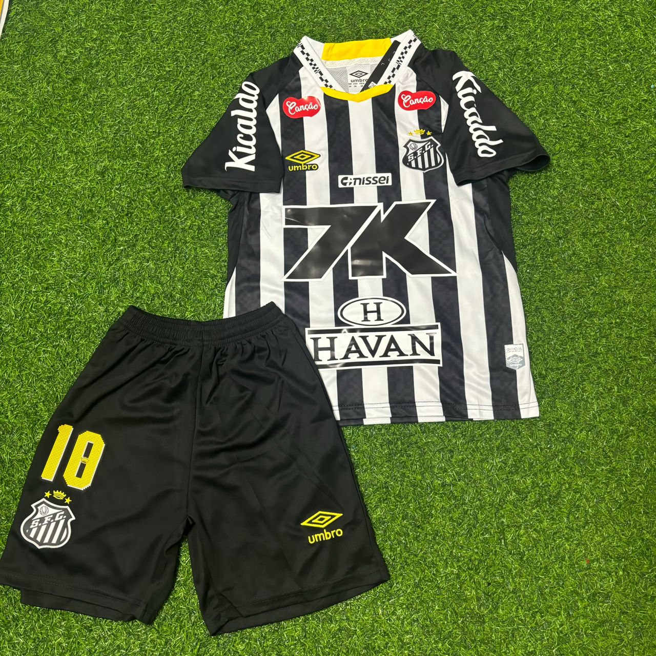 Maillot de foot Neymar Jr #10 Santos Enfants 2026 Noir
