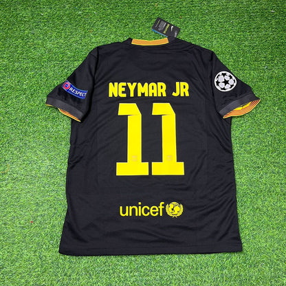 Neymar Jr. #11 Barcelona 2013-2014 Black Retro Football Jersey