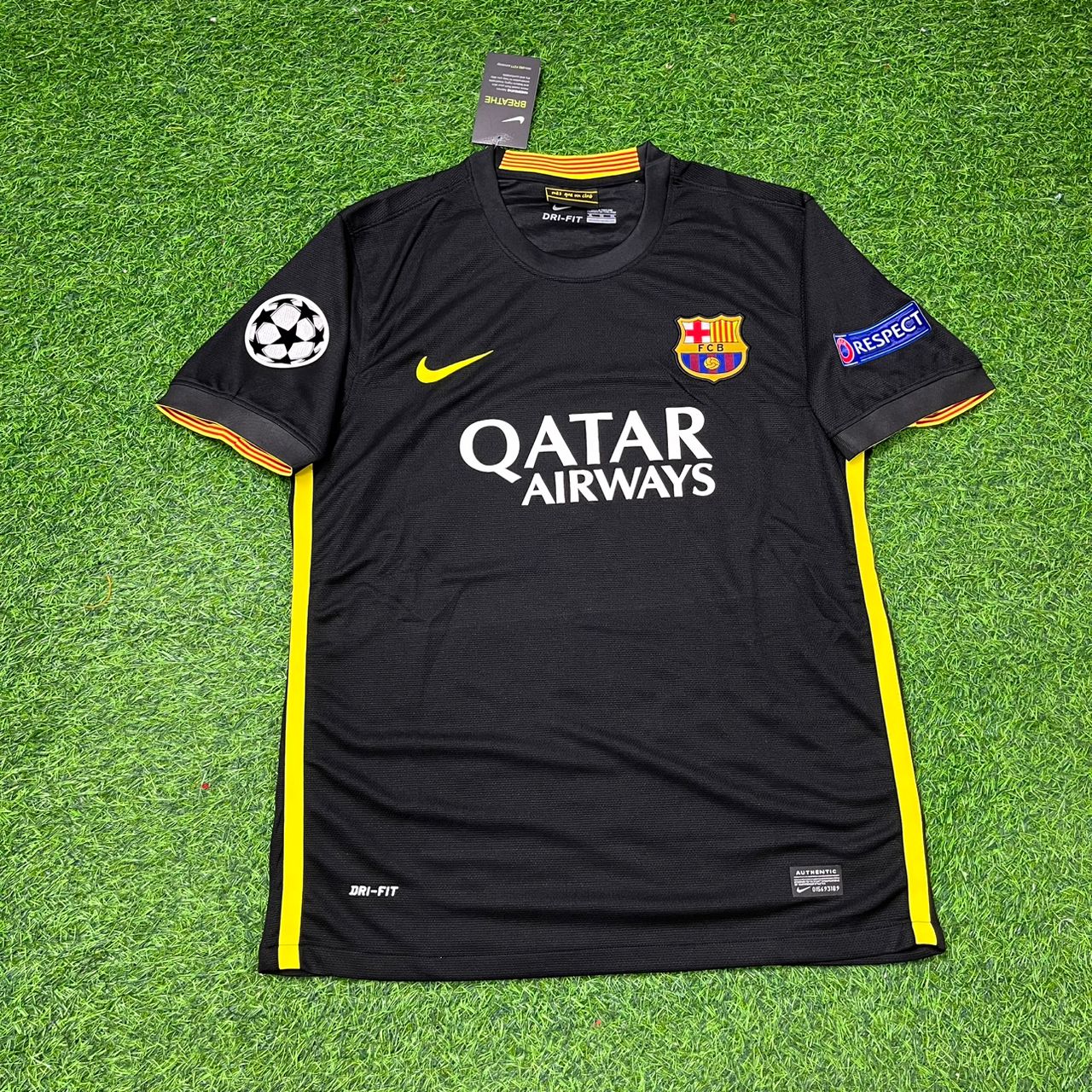 Neymar Jr. #11 Barcelona 2013-2014 Black Retro Football Jersey