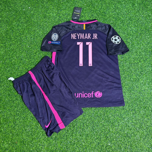 Neymar Jr Barcelona 2014/2015 Champions League Kids Football Jersey