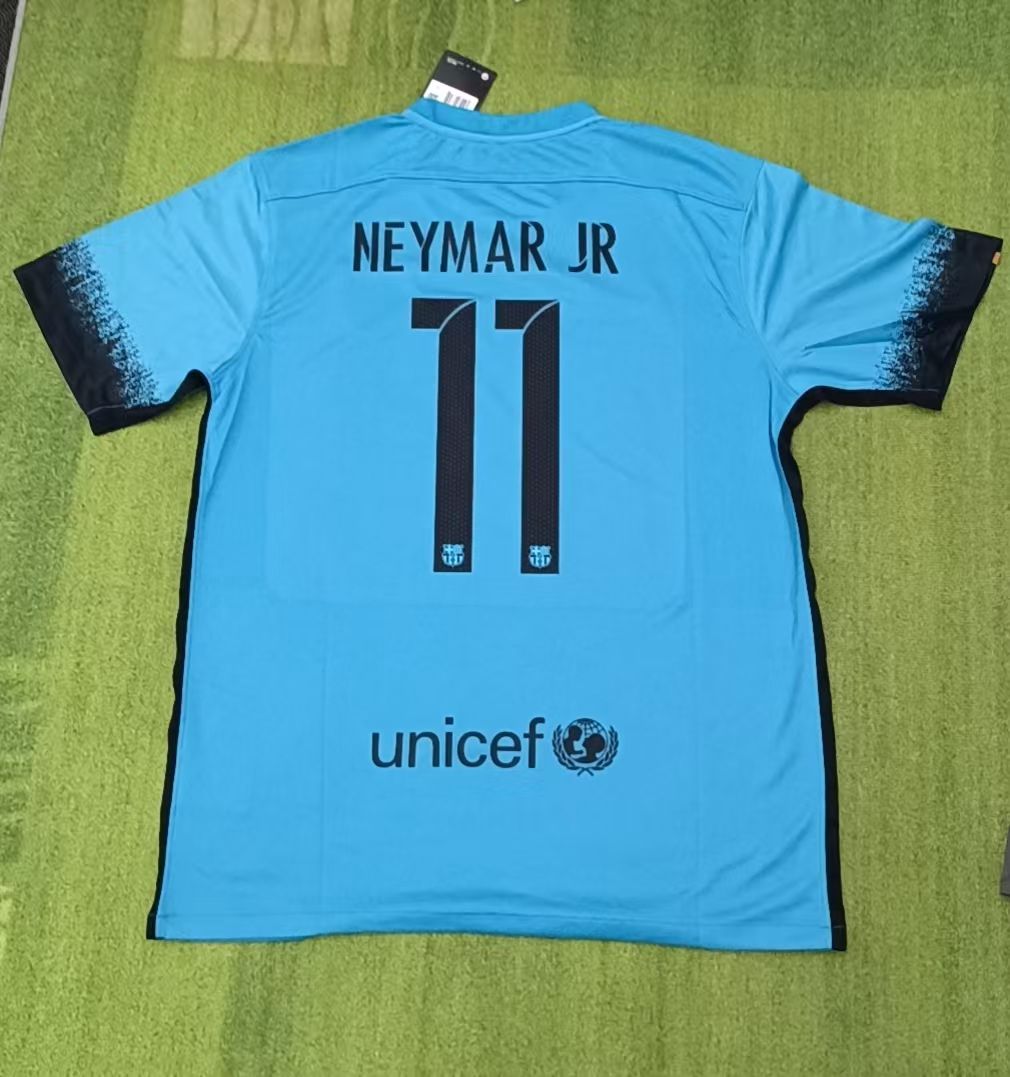 Neymar JR Barcelona 2015-2016 Retro-Trikot Maillot Trikot Maglia