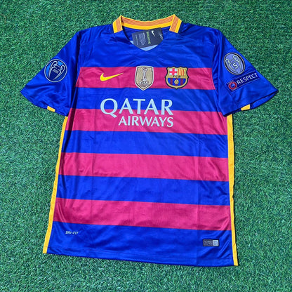 Neymar Jr Barcelona 2015/16 Retro Jersey Soccer Maillot Maglia Soccer Shirt