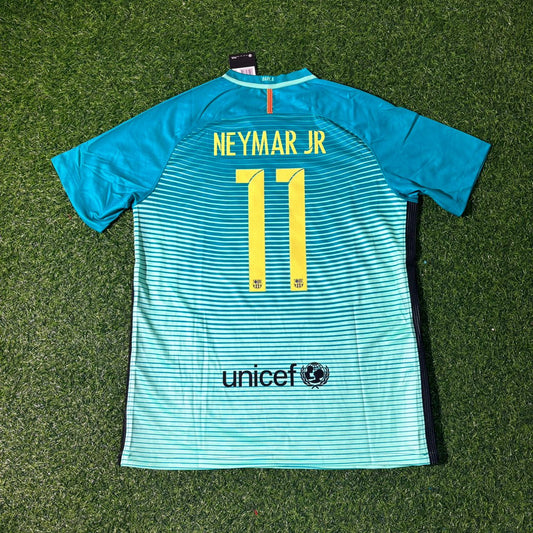 Neymar JR – Barcelona 2016/17 Away Retro Jersey Trikot Maillot Soccer Shirt