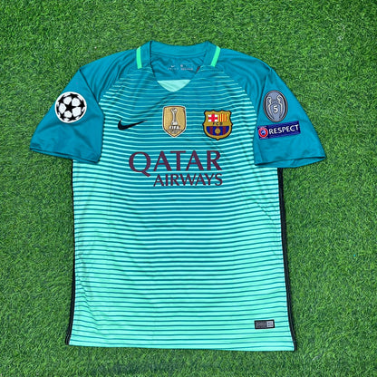 Neymar Jr. Barcelona 2016-2017 Away Retro Football Jersey