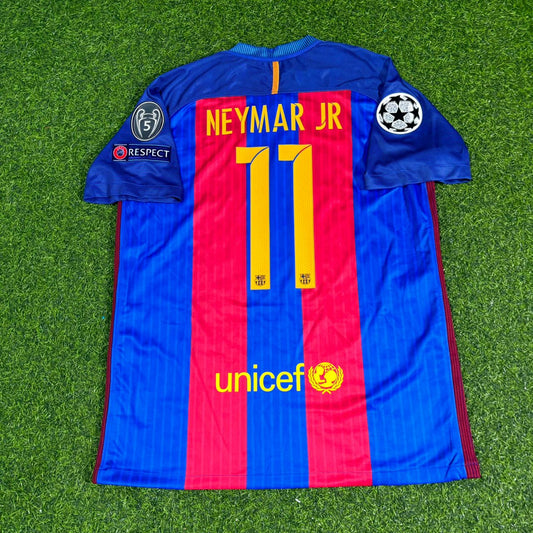 Neymar Jr Barcelona 2016-2017 Home Retro Football Jersey