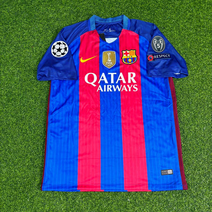 Neymar Jr Barcelona 2016-2017 Home Retro Football Jersey