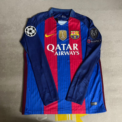 Neymar JR Barcelona 2016 Retro Jersey Soccer Trikot Maillot