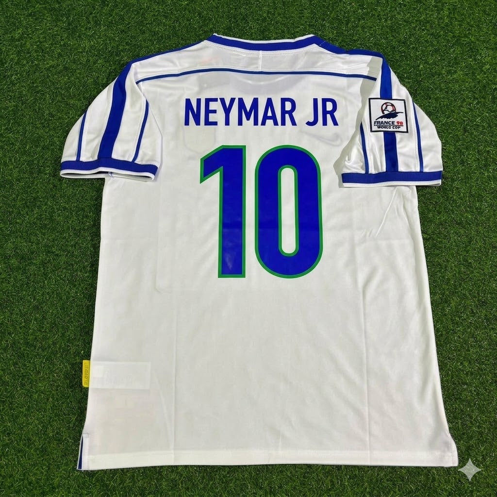 Neymar Jr. #10 Brazil World Cup Retro Football Jersey