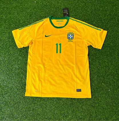 Neymar JR Brazil 2010 World Cup Retro Yellow Jersey Trikot