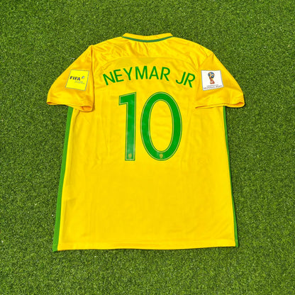 Neymar Jr #10 Brazil 2018 World Cup Home Football Jersey