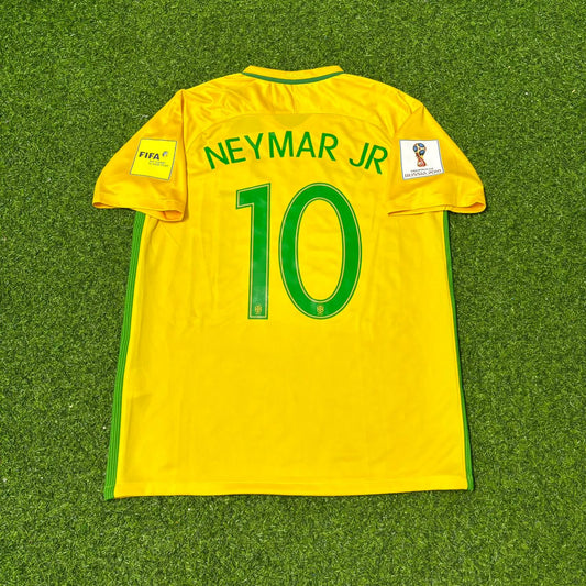 Neymar Jr #10 Brazil 2018 World Cup Home Football Jersey