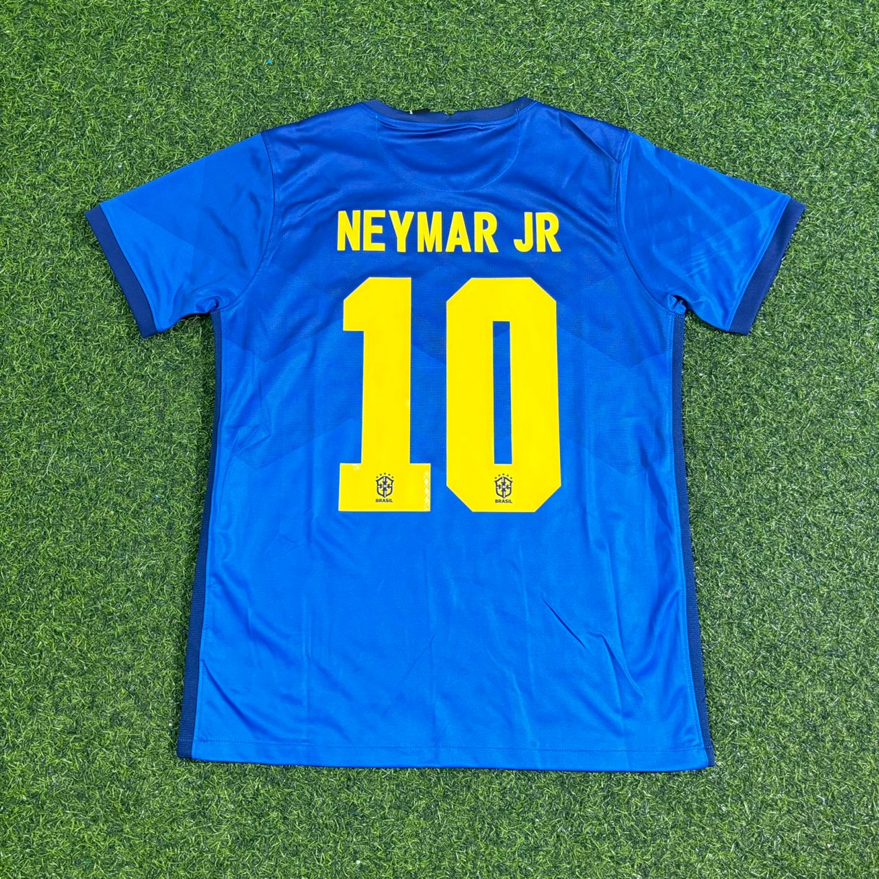 Maillot de football bleu Neymar Jr Brésil Copa America 2021