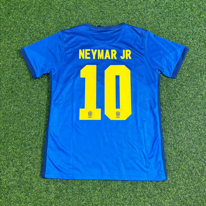 Maillot de football bleu Neymar Jr Brésil Copa America 2021