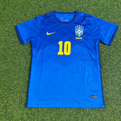 Maillot de football bleu Neymar Jr Brésil Copa America 2021